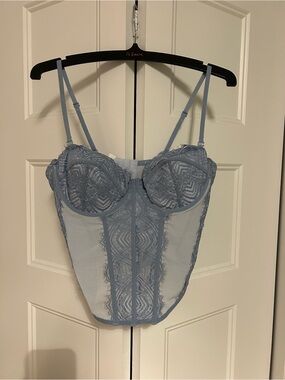 Light Blue Lace Bustier